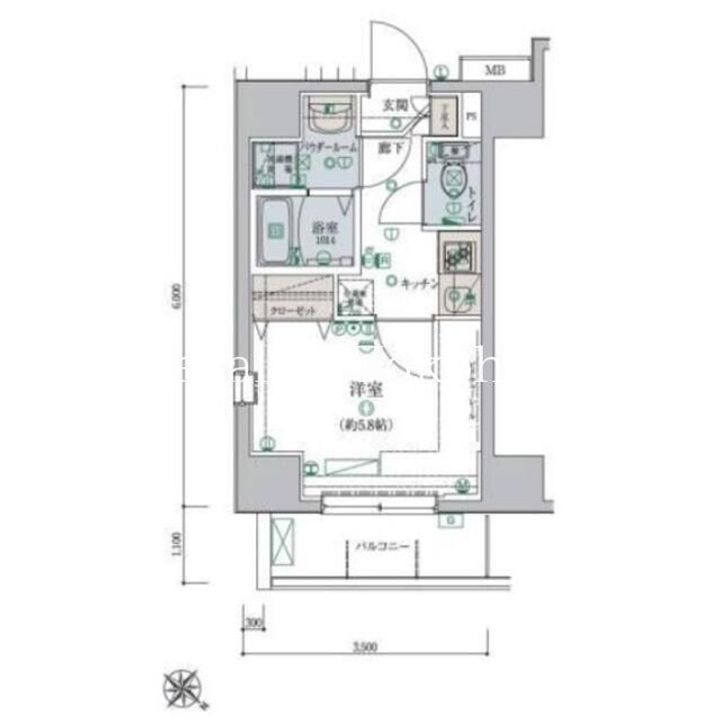 リヴシティ横濱弘明寺弐番館の間取り