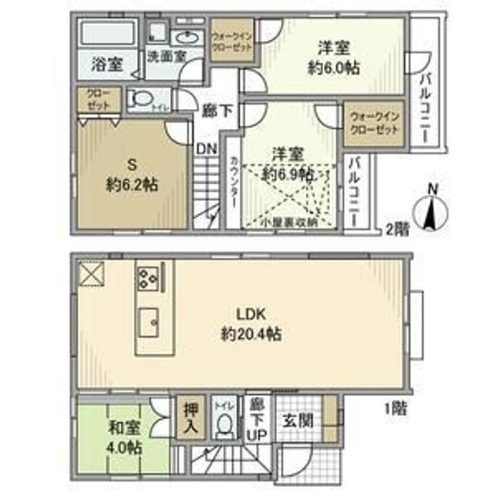 東京都練馬区南大泉1(一戸建)の賃貸物件の間取り