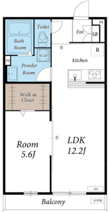 千葉県千葉市中央区浜野町(アパート)の賃貸物件の間取り