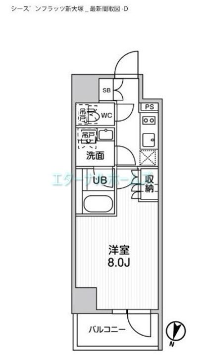 東京都豊島区南大塚2(マンション)の賃貸物件の間取り