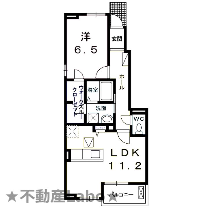 徳島県板野郡藍住町東中富字龍池傍示(アパート)の賃貸物件の間取り