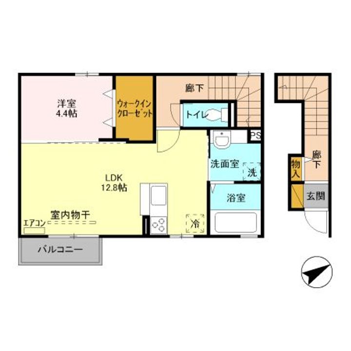 埼玉県深谷市東方(アパート)の賃貸物件の間取り