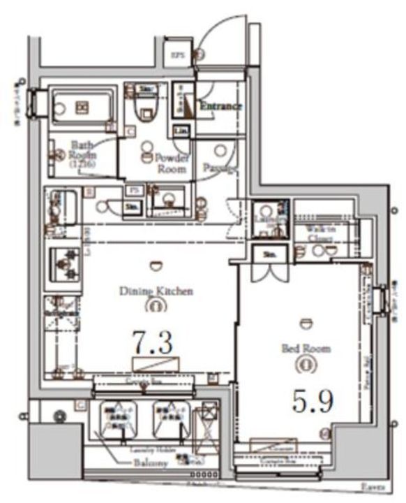 東京都千代田区神田富山町(マンション)の賃貸物件の間取り