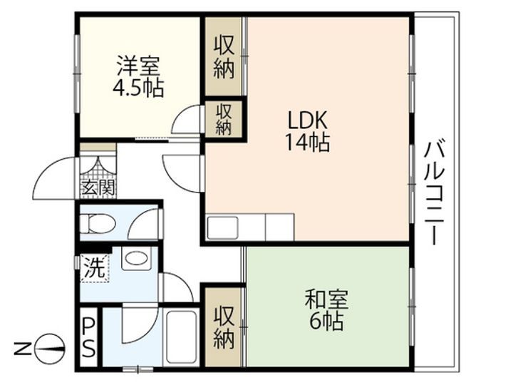 ハイツ古江の間取り