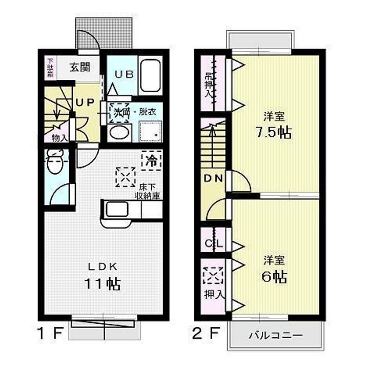 埼玉県本庄市東富田(一戸建)の賃貸物件の間取り