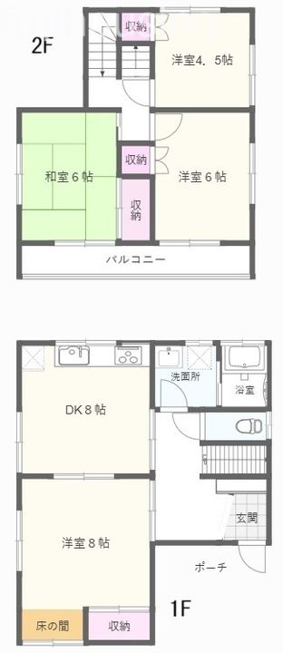 埼玉県久喜市鷲宮3(一戸建)の賃貸物件の間取り