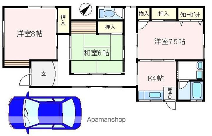 埼玉県狭山市入間川2(一戸建)の賃貸物件の間取り