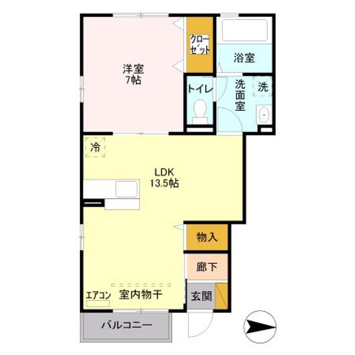 埼玉県三郷市中央2(アパート)の賃貸物件の間取り