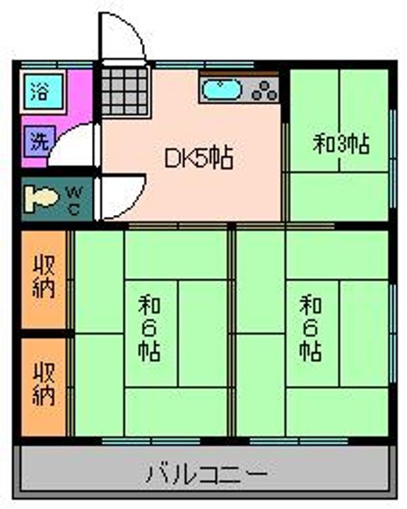 福島県郡山市長者3(アパート)の賃貸物件の間取り