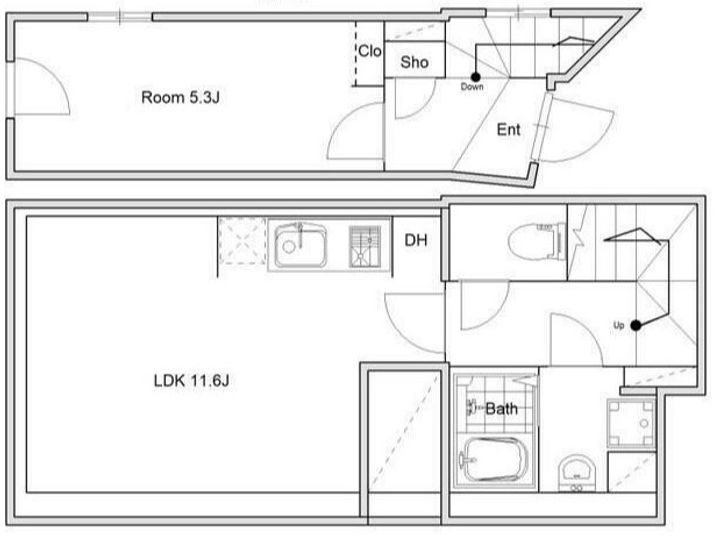 東京都北区王子5の賃貸マンションの間取り