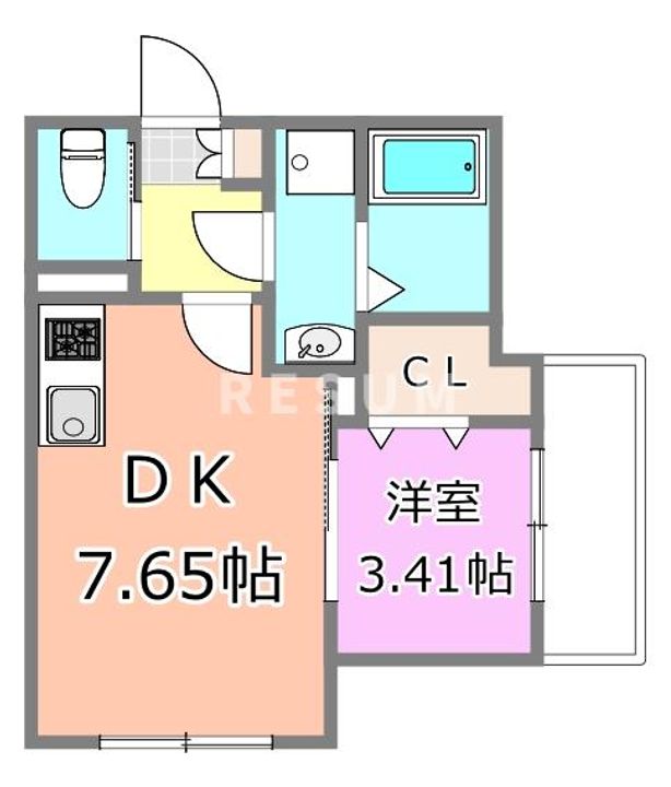 千葉県千葉市中央区南町3(アパート)の賃貸物件の間取り