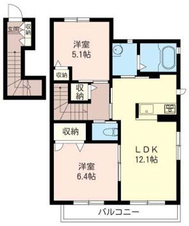 ヴィアソーレBの間取り