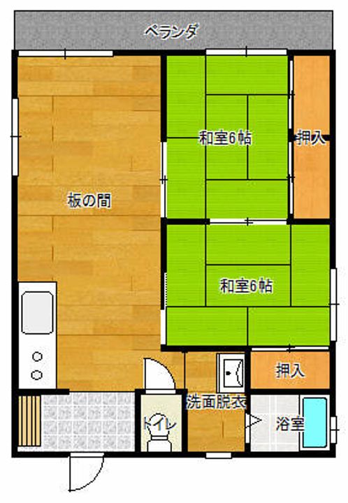 フレグランス島崎の間取り