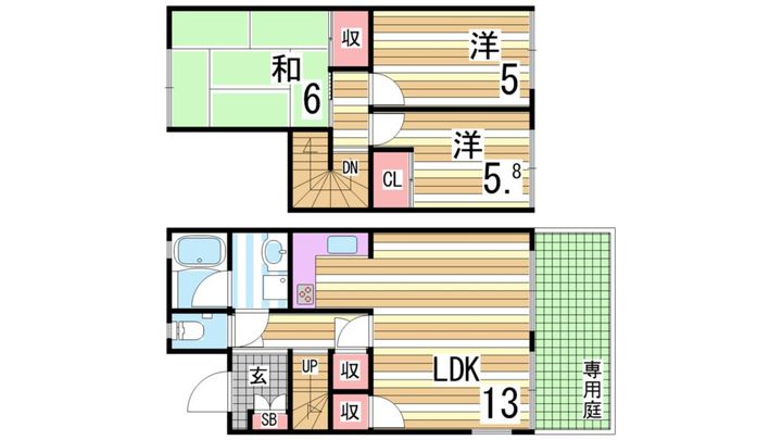 兵庫県神戸市西区北別府3(一戸建)の賃貸物件の間取り