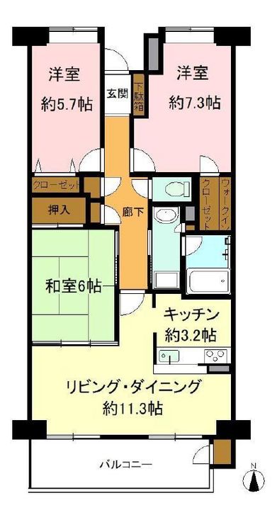 メゾングランツ沼津の間取り