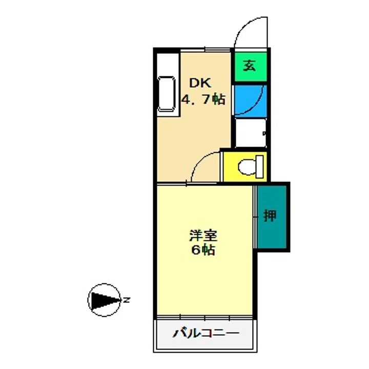 日月マンションの間取り