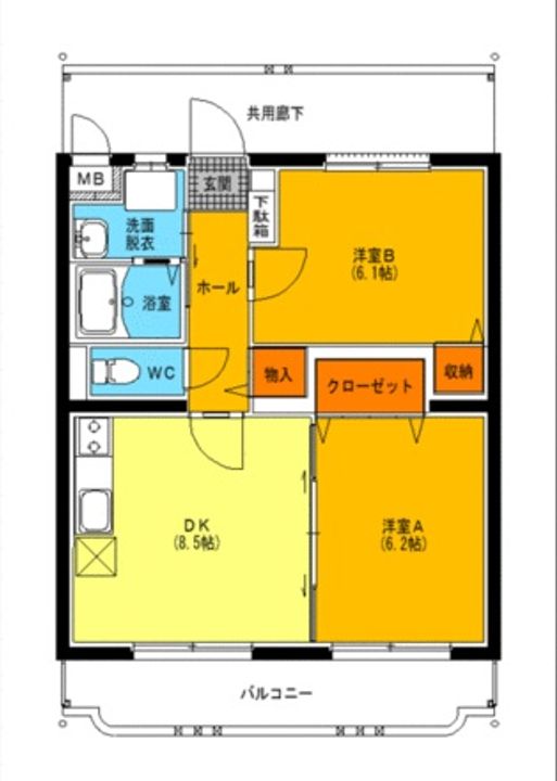 ユーミーやまいちの間取り