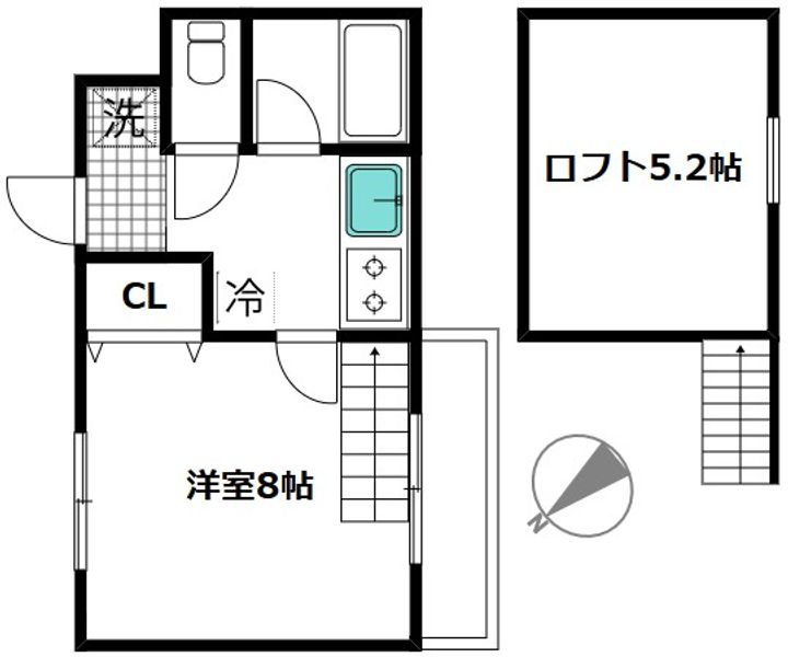 東京都中野区新井1(アパート)の賃貸物件の間取り