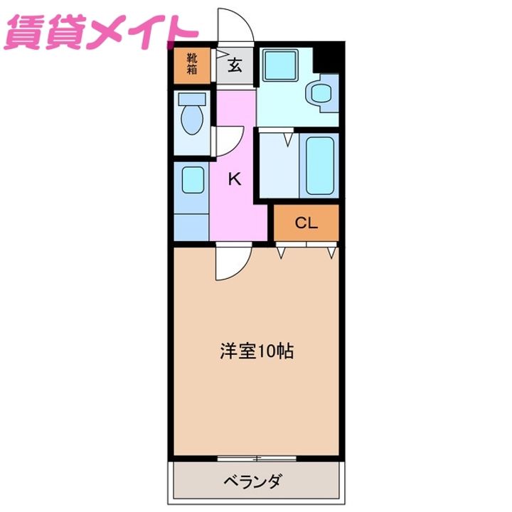 亀山マンションB棟の間取り