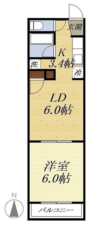 パステルグリーンの間取り