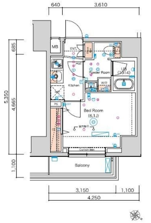 神奈川県横浜市南区永楽町2(マンション)の賃貸物件の間取り