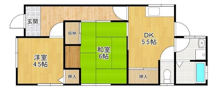 大阪府枚方市牧野阪3(一戸建)の賃貸物件の間取り