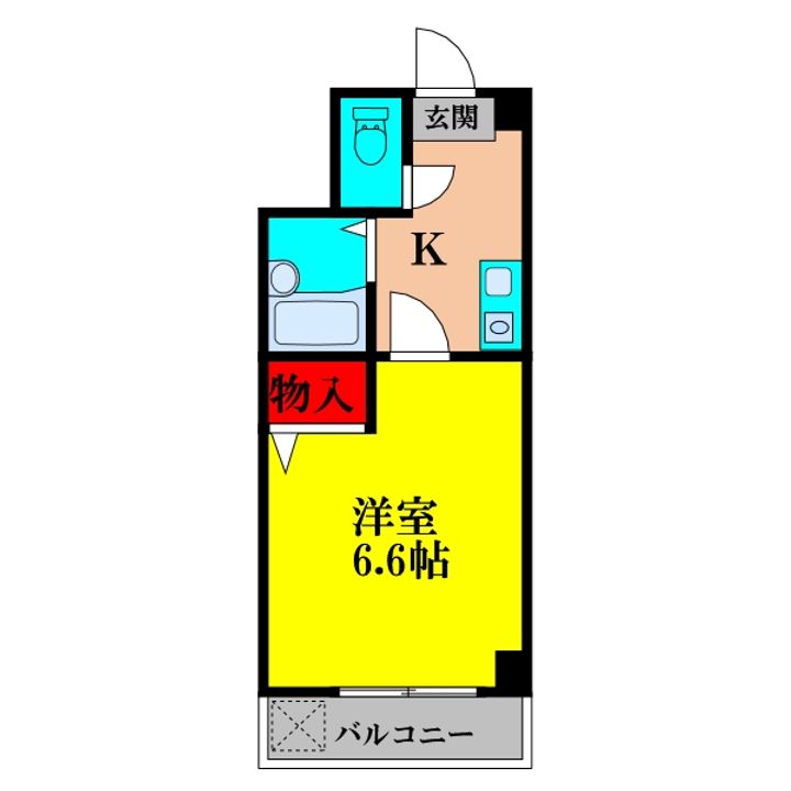 大阪府大阪市東淀川区豊新3(マンション)の賃貸物件の間取り