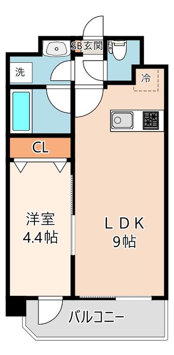 スプランディッド難波の間取り