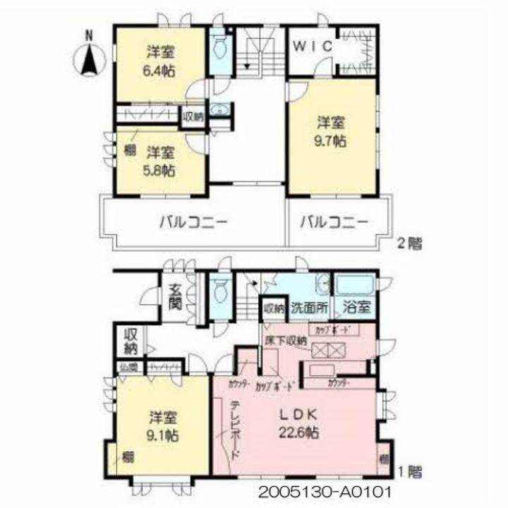 熊本県熊本市中央区江津2(一戸建)の賃貸物件の間取り