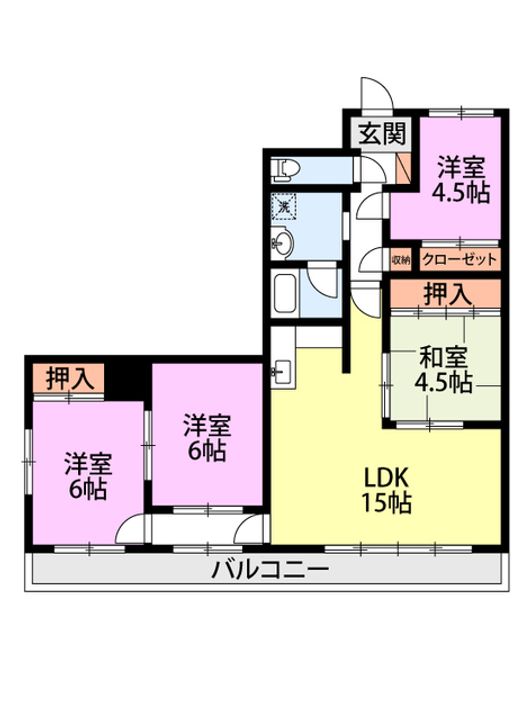 グリーンパレス(下門前)の間取り