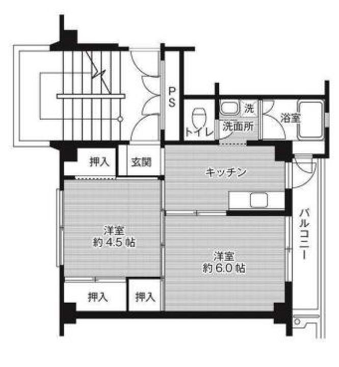岡山県都窪郡早島町早島(マンション)の賃貸物件の間取り