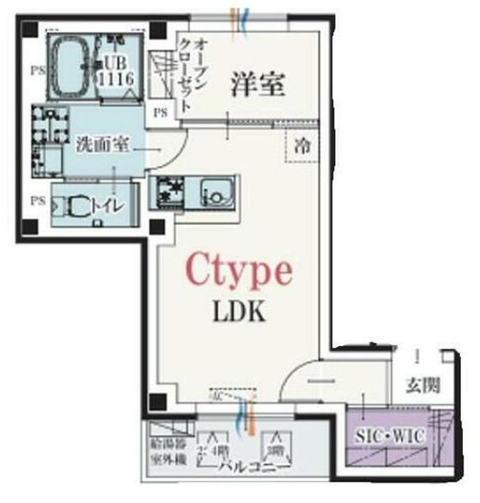 b’CASA調布SOUTH COURTの間取り