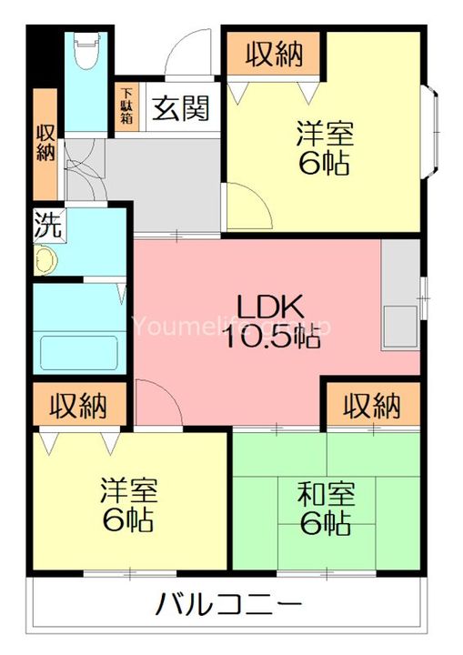 神奈川県小田原市蓮正寺(マンション)の賃貸物件の間取り
