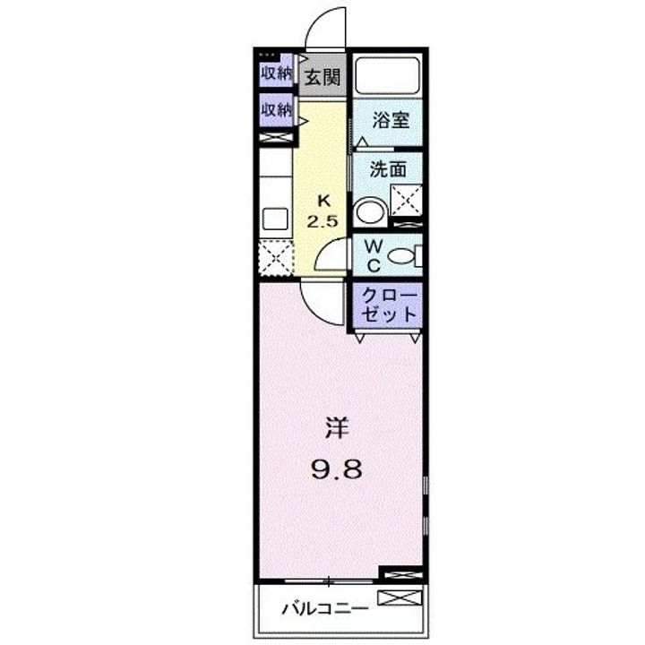 滋賀県彦根市小泉町(アパート)の賃貸物件の間取り