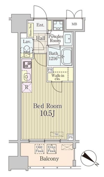 グランパレス東京八重洲アベニューの間取り