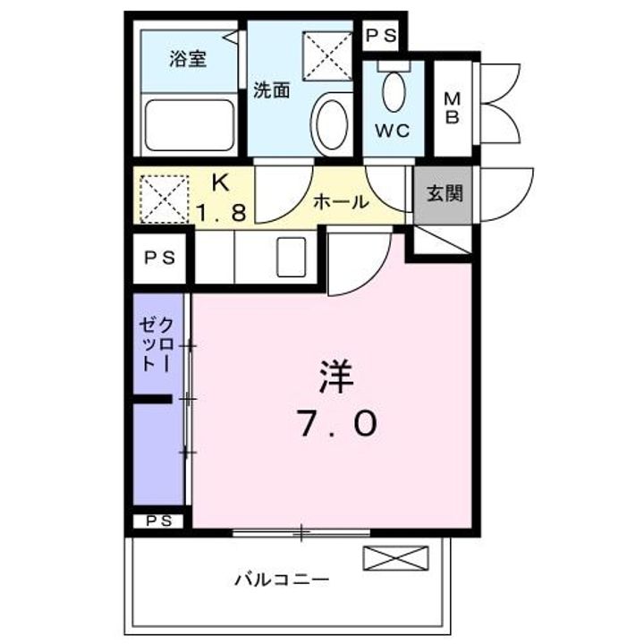 大阪府泉佐野市中町2(アパート)の賃貸物件の間取り