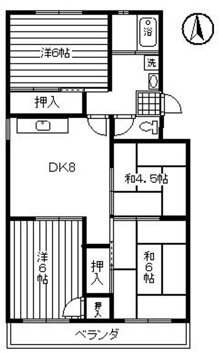 香川県高松市伏石町(マンション)の賃貸物件の間取り