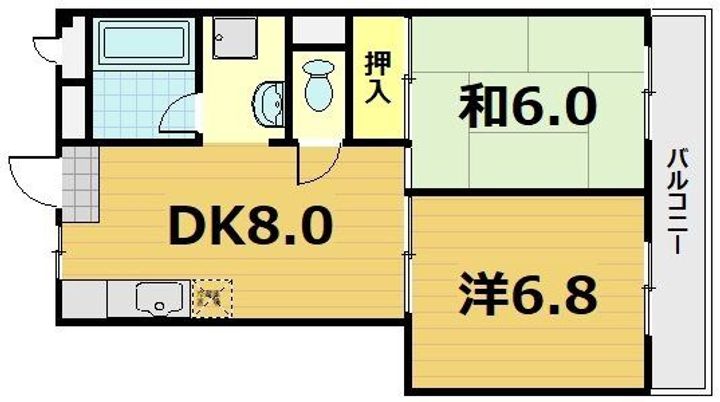 京都府京都市南区西九条南田町(マンション)の賃貸物件の間取り