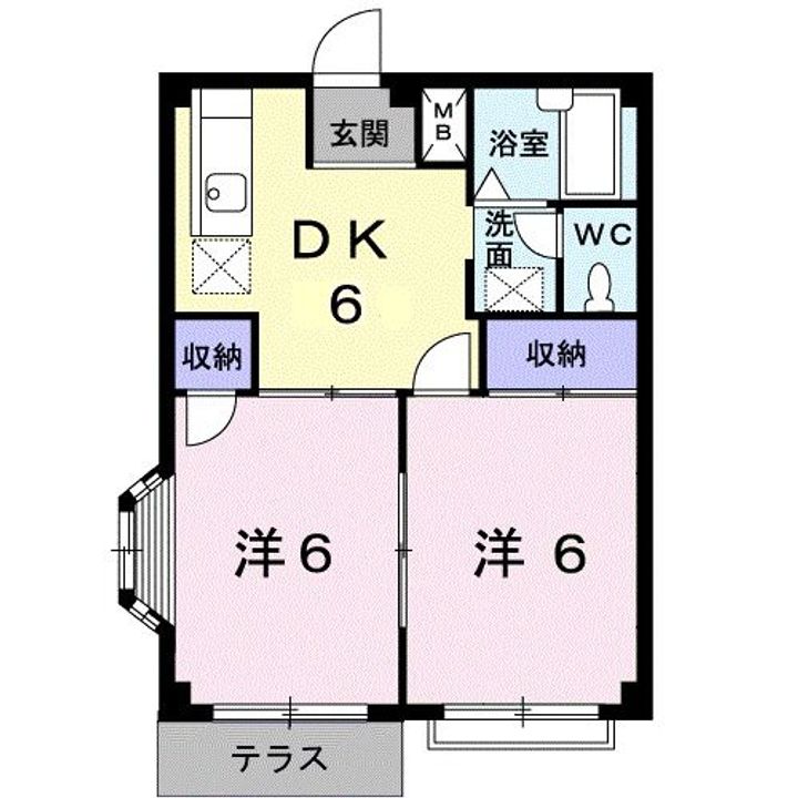 埼玉県加須市三俣2(アパート)の賃貸物件の間取り