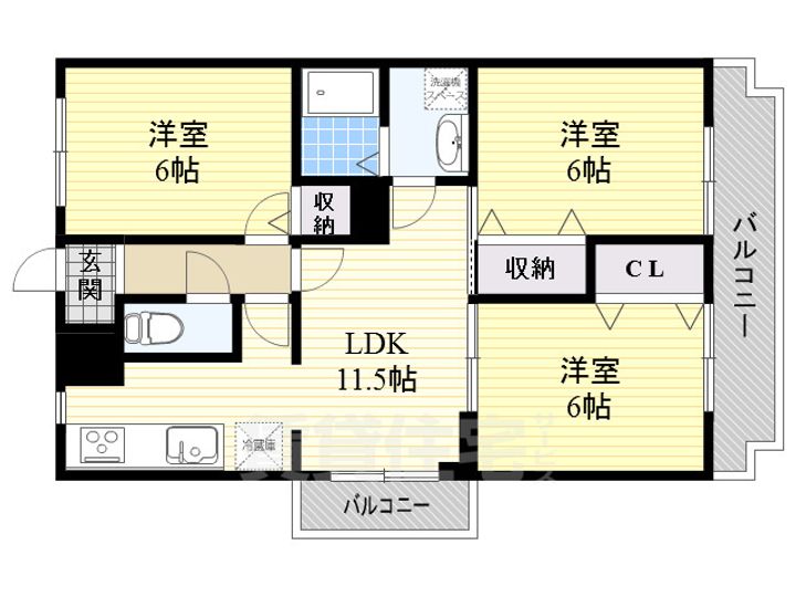 SUNハイム城南の間取り