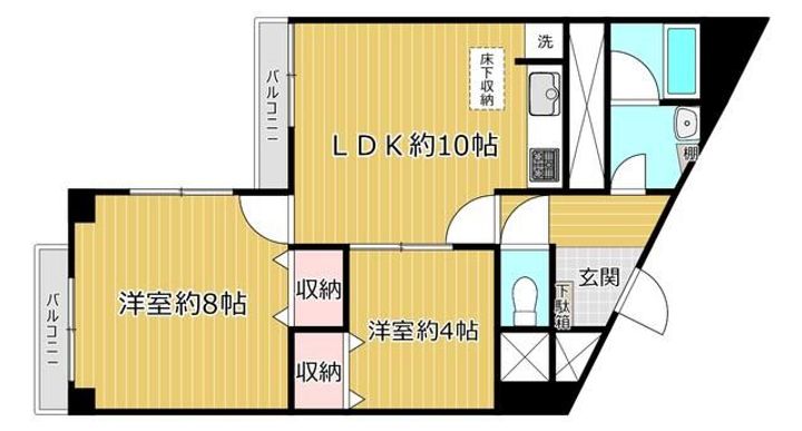東京都八王子市椚田町(マンション)の賃貸物件の間取り