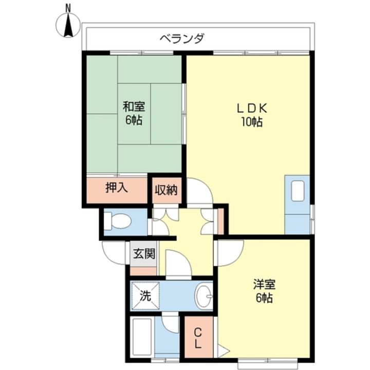 コーポかいつぶりの間取り