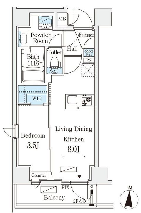 リテラス住吉の間取り