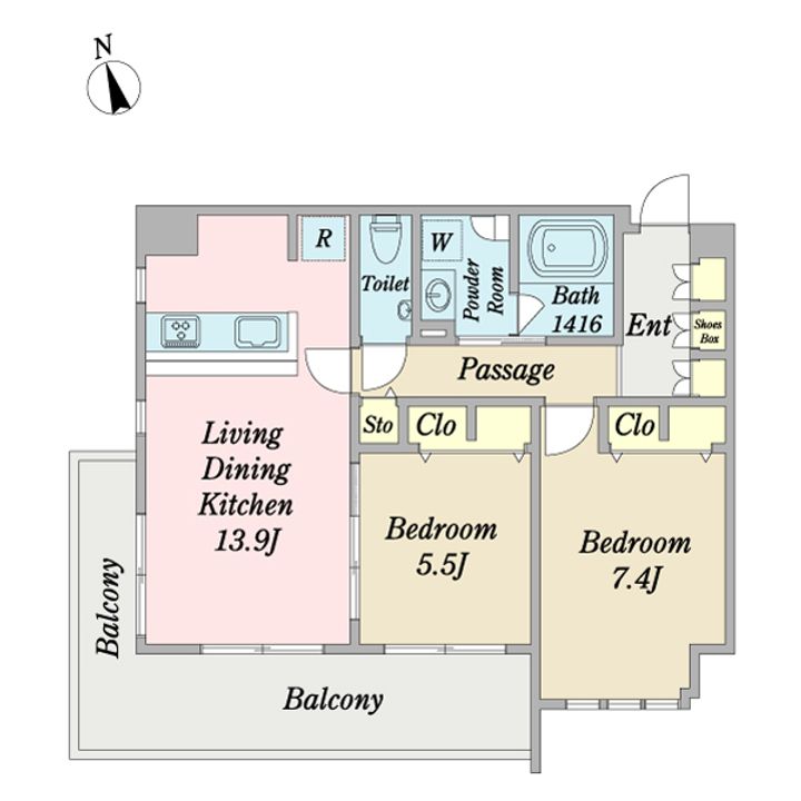 ベル フルールの間取り