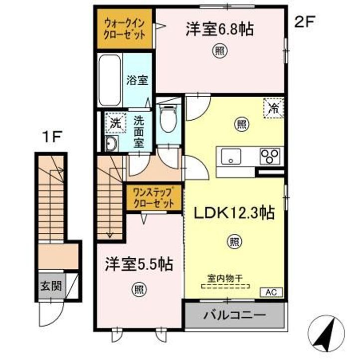 福島県福島市さくら3(アパート)の賃貸物件の間取り