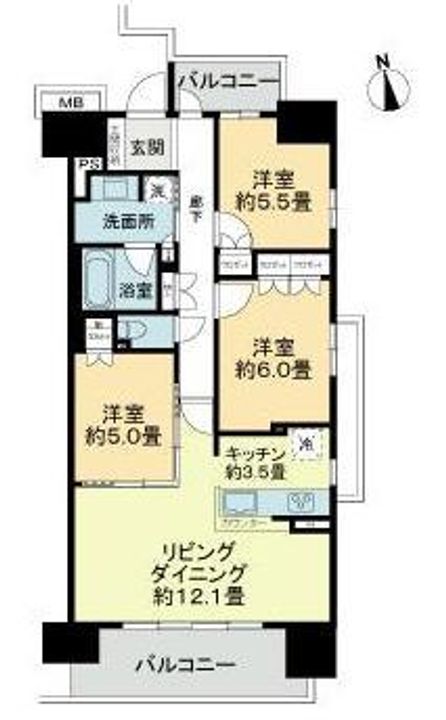 埼玉県さいたま市南区沼影2(マンション)の賃貸物件の間取り