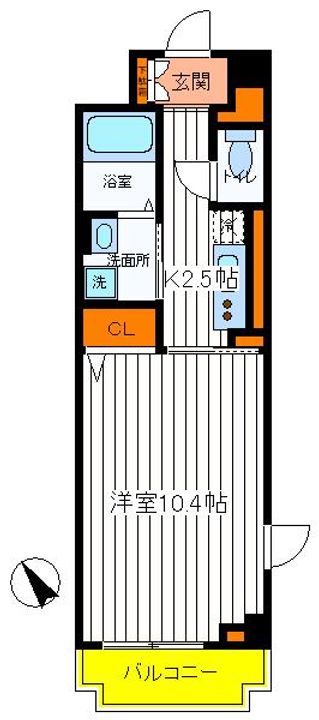 東京都日野市大字日野(マンション)の賃貸物件の間取り