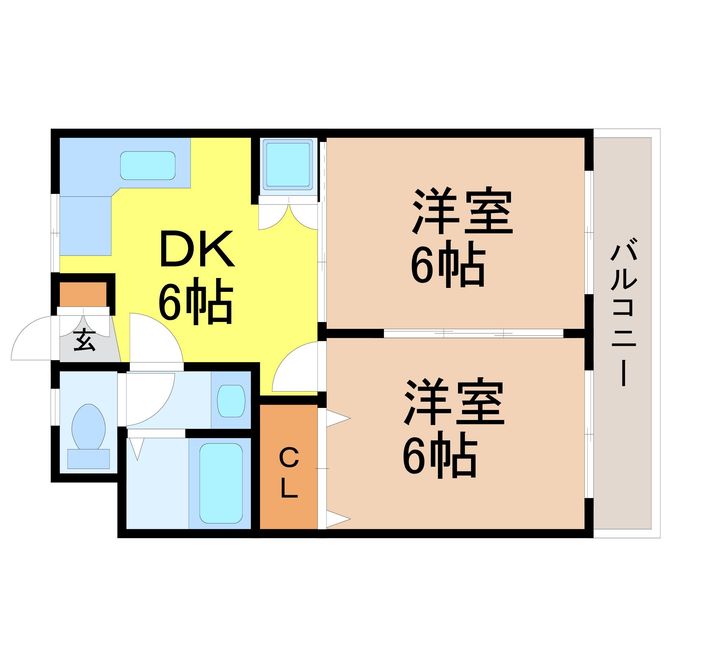 愛知県名古屋市千種区丸山町2(マンション)の賃貸物件の間取り