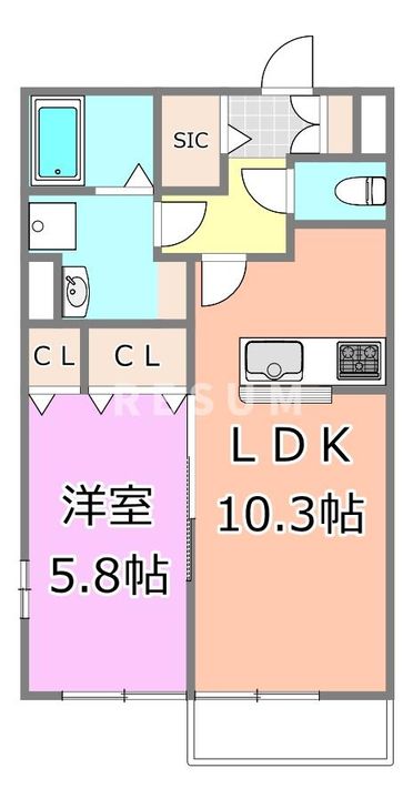 千葉県千葉市稲毛区黒砂1(マンション)の賃貸物件の間取り