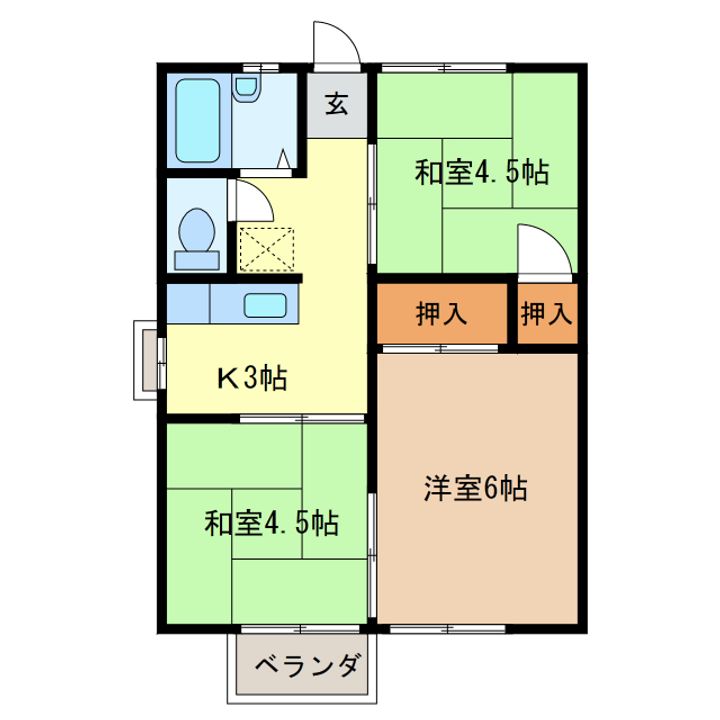 アーバンハイツ高羽の間取り